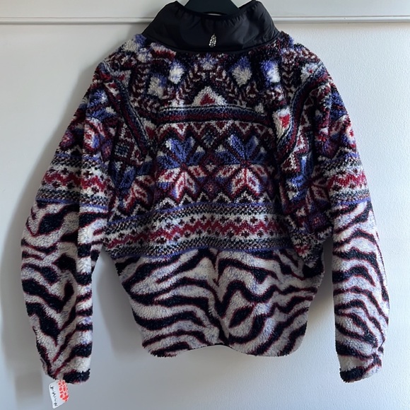 Free People Movement Rocky Ridge Pullover- Purple Zebra Combo NWT Size Med - Picture 14 of 16